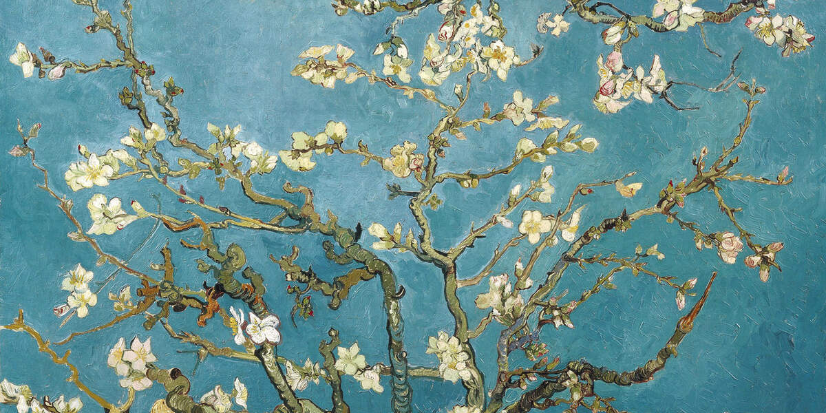 Vincent van Gogh - Çiçek Açan Badem Ağacı Tablosu