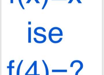 f(x) = x ise f(4)=?